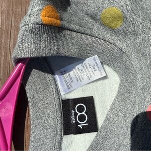 Disney Gray Sweatshirt with Colorful Dots